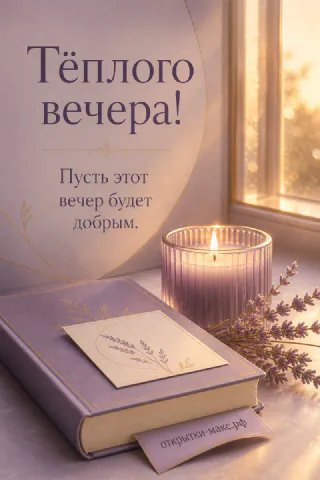 Фиолетовая свеча в стеклянном стакане с лавандой и закрытой книгой у светлого окна
