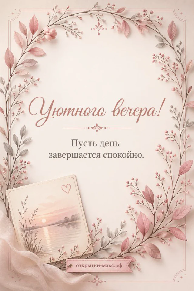Горящая свеча в стеклянном подсвечнике с еловыми ветками и снегом за окном — вариант 6