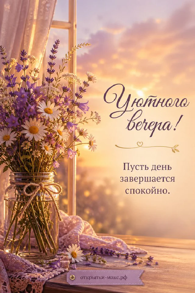 Горящая свеча в стеклянном подсвечнике с еловыми ветками и снегом за окном — вариант 7