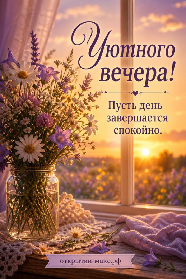 Горящая свеча в стеклянном подсвечнике с еловыми ветками и снегом за окном — вариант 8