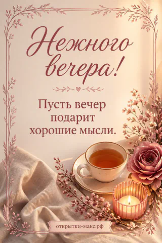 Нежная тёмно-розовая роза, белая чашка с чаем на блюдечке и свеча в розовом стакане