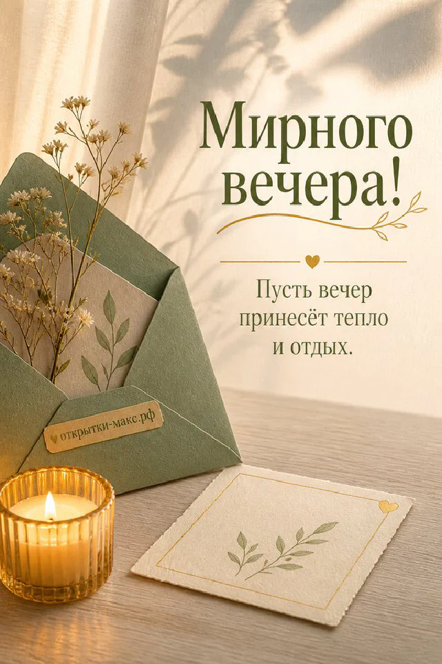 Горящая свеча и кружка с горячим напитком на подоконнике у окна с видом на заснеженный парк и уличный фонарь вечером — вариант 3