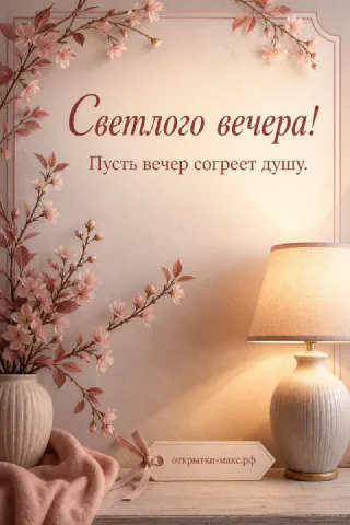 Ваза с розовыми цветущими ветками и настольная лампа на комоде в нежном розовом интерьере