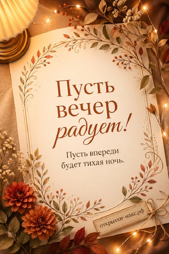 Раскрытая книга с цветами на обложке у окна с цветущими розовыми ветвями и настольной лампой — вариант 8