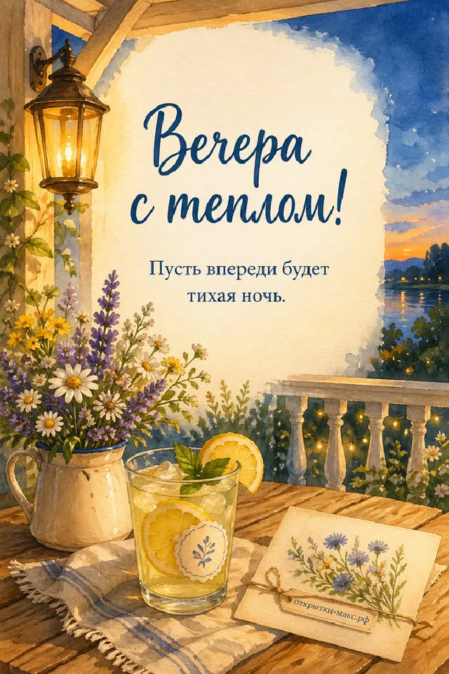 Кружка какао с маршмеллоу и улыбающееся печенье на фиолетовом фоне с лавандовыми веточками под золотой лампой — вариант 2