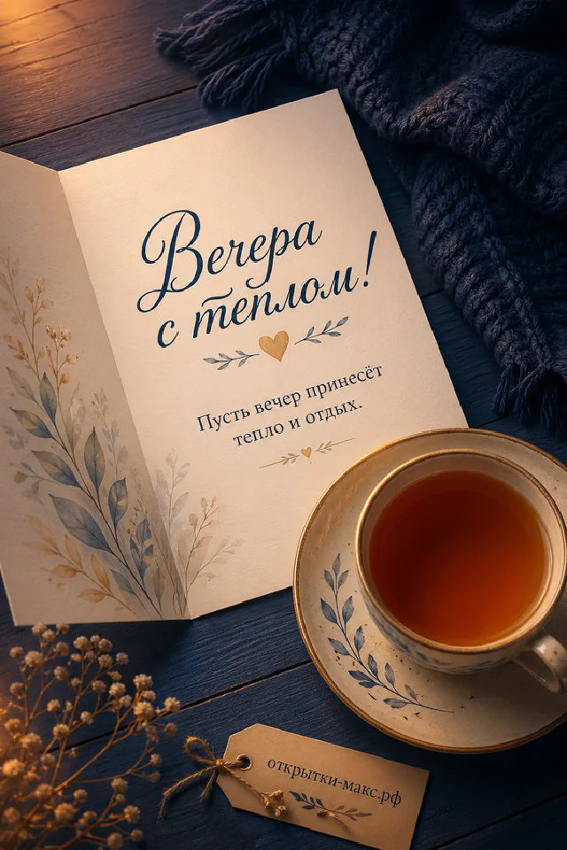Толстая книга с закладкой и настольная лампа в акварельном стиле у окна с вечерним осенним светом — вариант 8