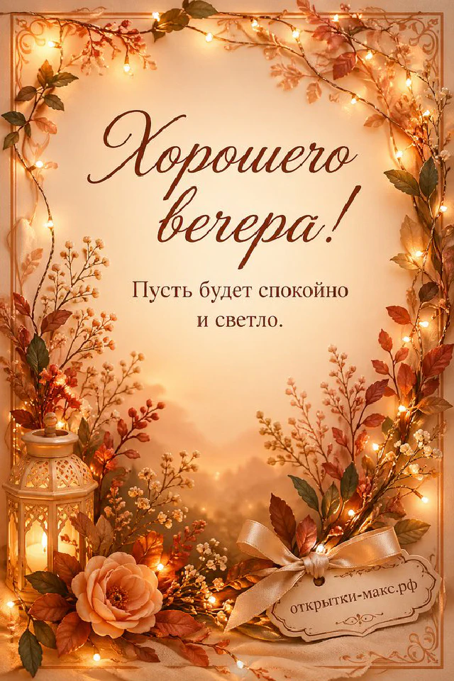 Балкон с фонарём, кружкой и осенними листьями на фоне золотого заката в городе — вариант 6