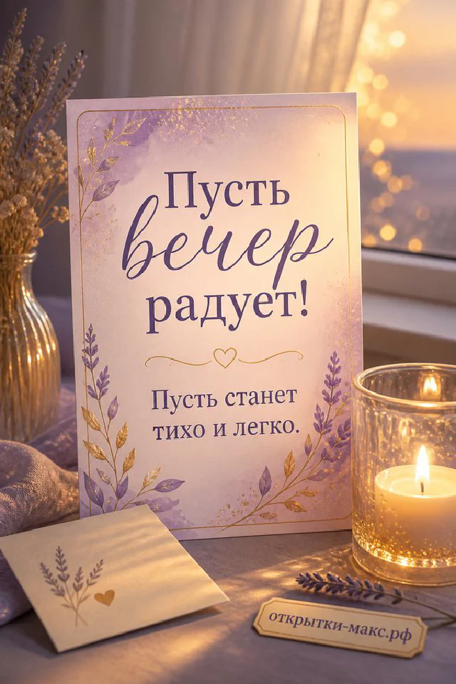 Кожаная книга с ключами на подставке рядом с фонарём, закат за балконной дверью и плед — вариант 3