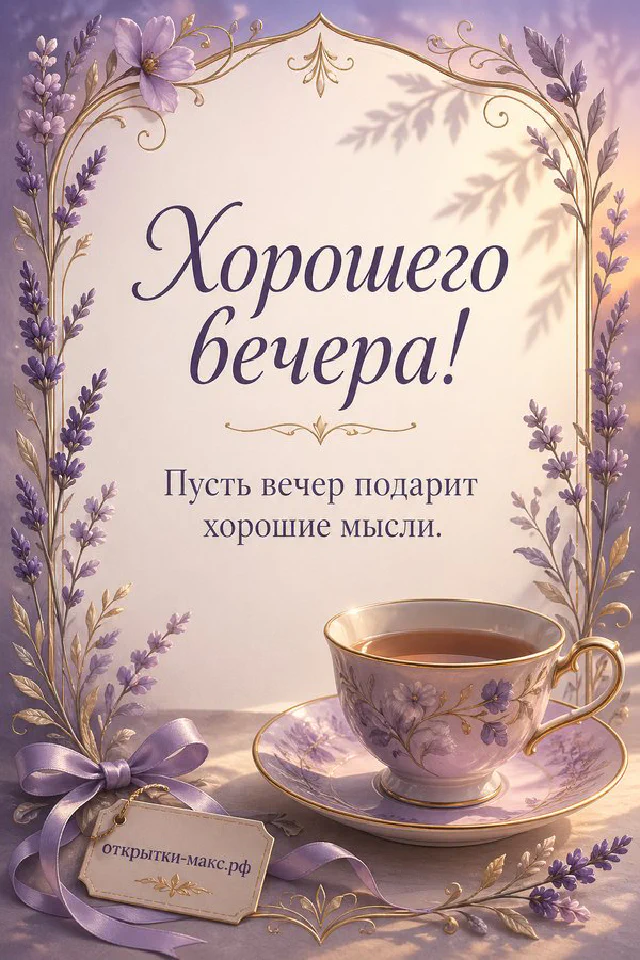 Чашка чая с ложкой, вазон с розовыми розами и фонарь у окна с закатом в розовой гамме — вариант 7