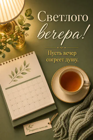 Настольный ботанический календарь, фарфоровая кружка с чаем и вязаный серый шарф
