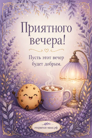 Вечернее небо с луной над тихими крышами и открытка на подоконнике