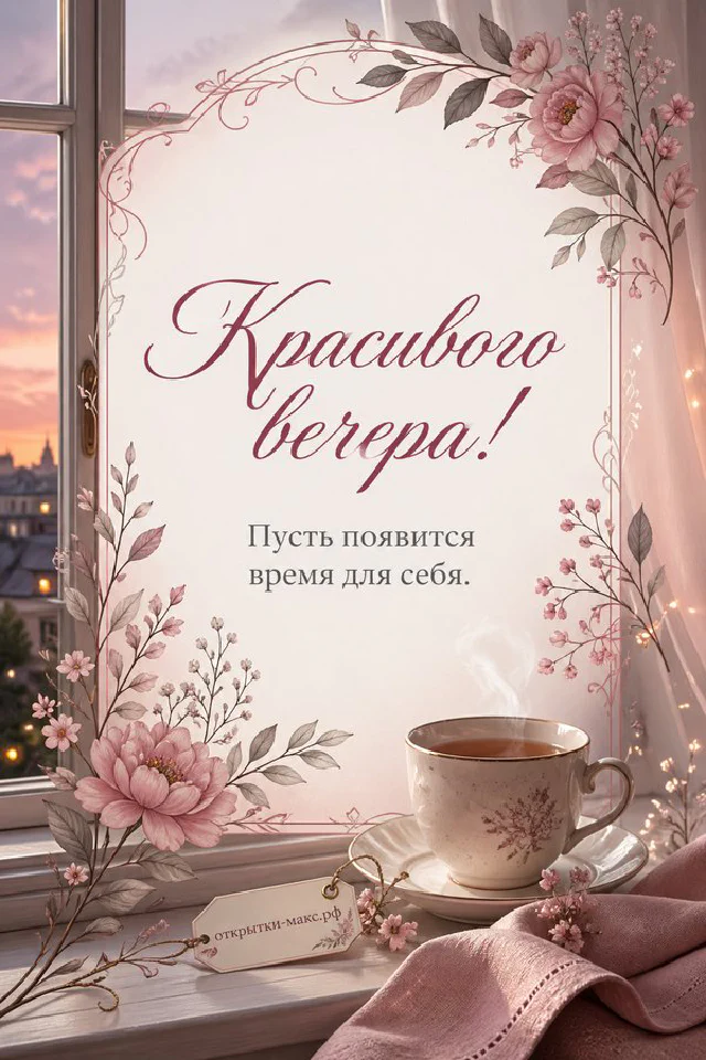 Розовое настольное зеркало отражает пышный розовый пион на туалетном столике с духами, жемчугом и нежным текстилем — вариант 3
