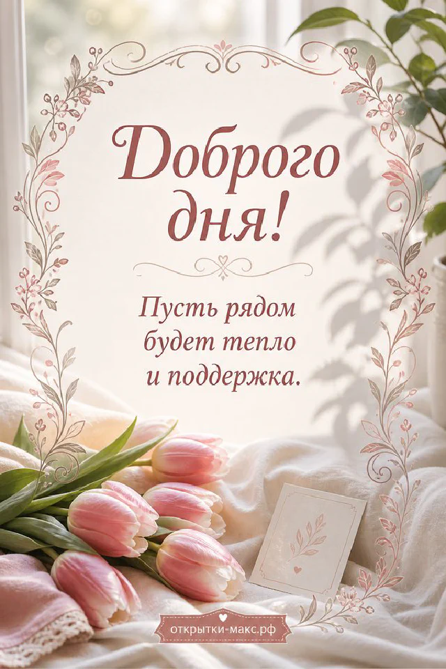 Открытка с голубым блокнотом и букетом полевых цветов в крафт-пакете — вариант 6