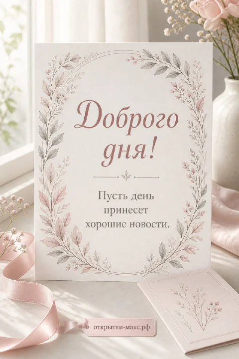 Дорога в мягком утреннем свете и открытка на переднем плане