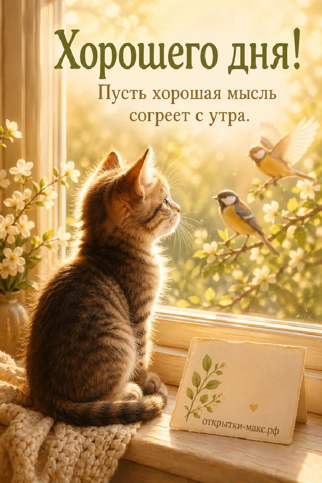 Деревянный ящик со старинными инструментами, кружка кофе и зелень на мокром столе с надписью Хорошего дня — вариант 3
