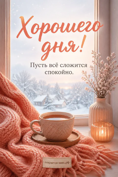 Маленький конверт, цветок и спокойный фон для теплого пожелания