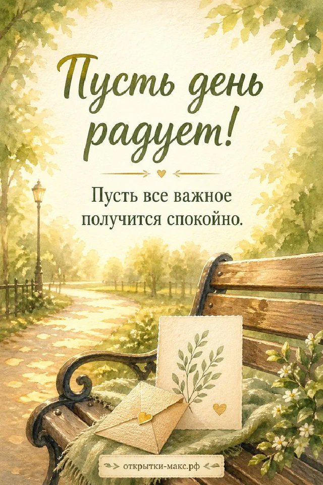 Акварельная открытка с розовыми тюльпанами и чашкой кофе на светлом фоне — вариант 7