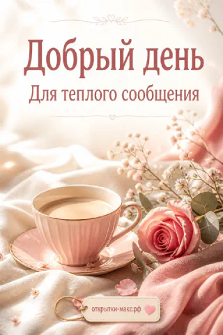 Солнечный стол у окна, чашка кофе и открытка с пожеланием