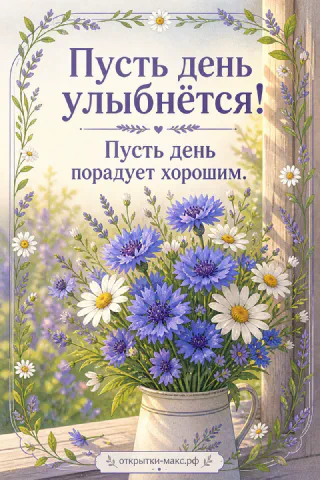 Солнечный стол у окна, чашка кофе и открытка с пожеланием