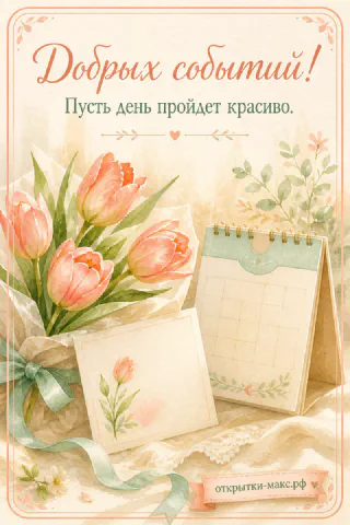 Солнечный стол у окна, чашка кофе и открытка с пожеланием