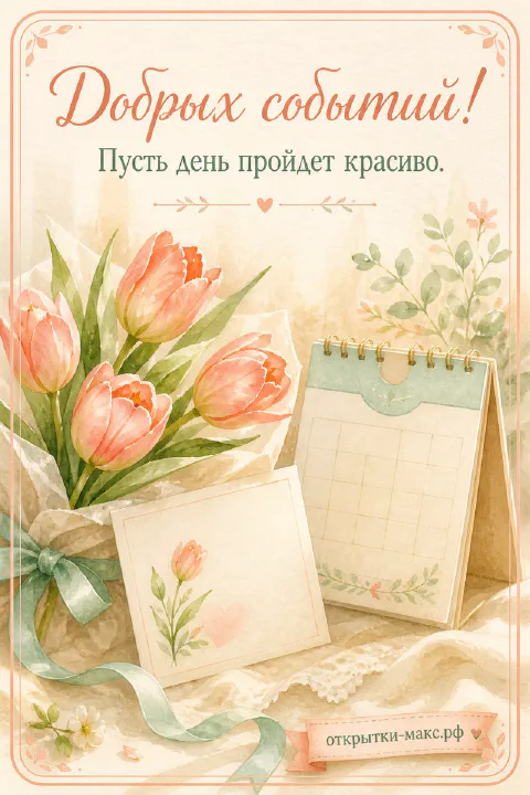 Солнечный стол у окна, чашка кофе и открытка с пожеланием