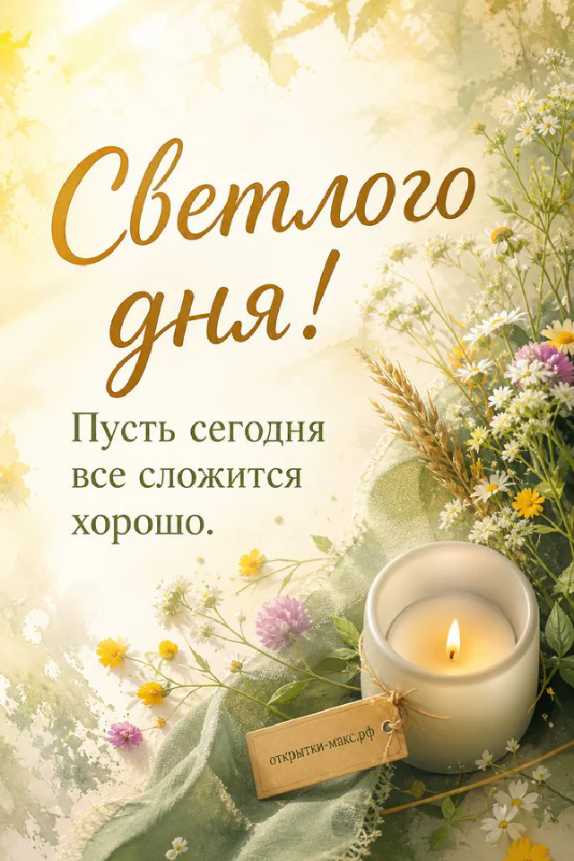 Открытка светлого дня с серой чашкой чая, синим ежедневником и акварельной карточкой с горами на деревянном столе — вариант 3
