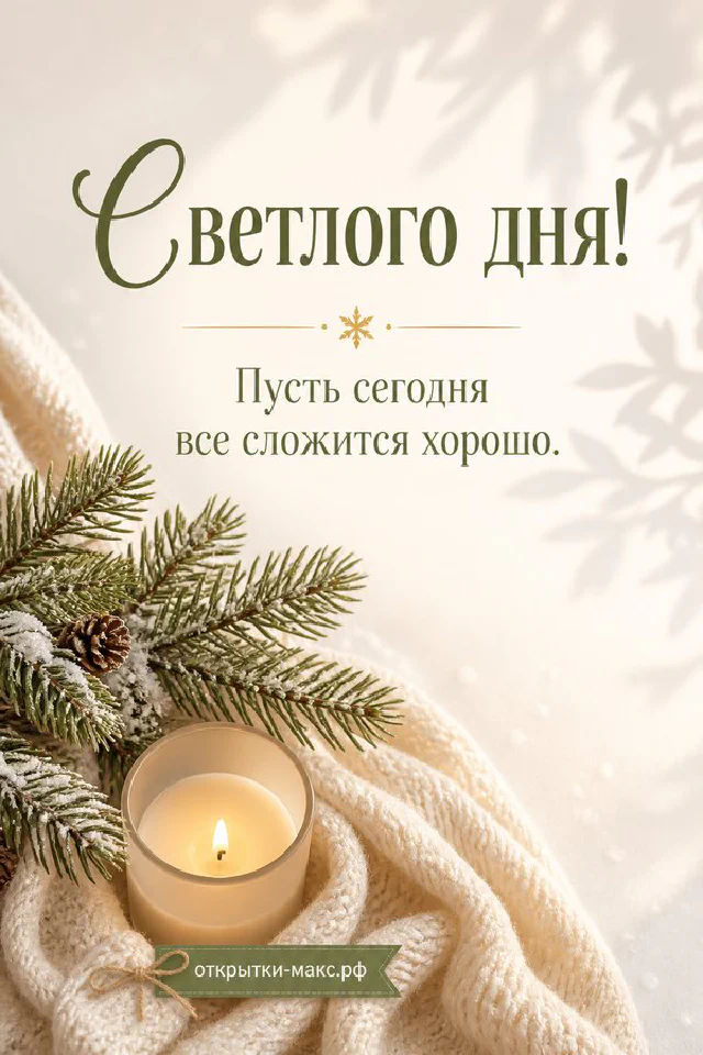 Открытка светлого дня с серой чашкой чая, синим ежедневником и акварельной карточкой с горами на деревянном столе — вариант 2