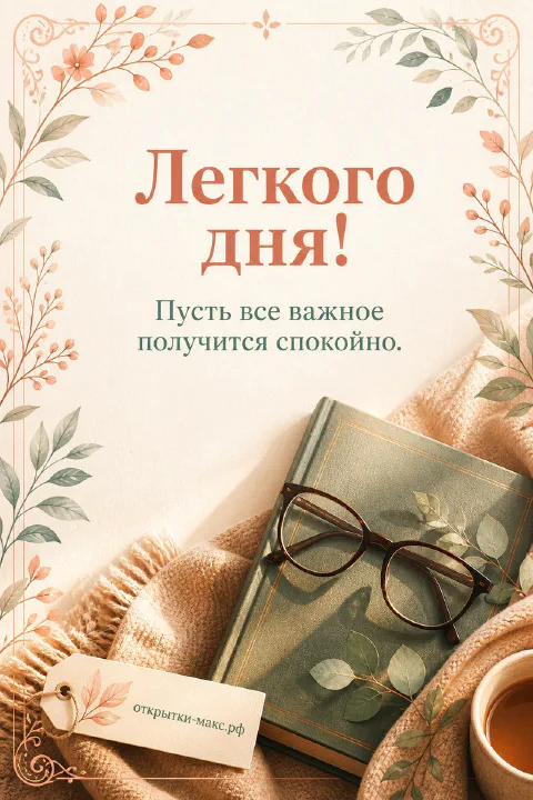 Светлый городской день, букет на столе и чистая карточка
