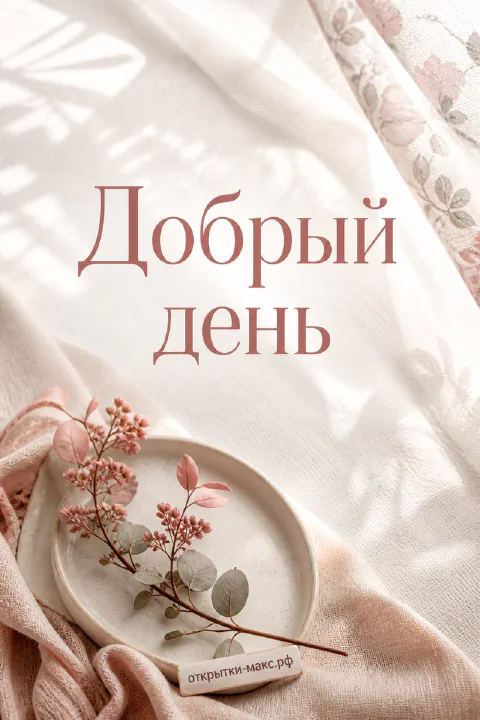 Светлый городской день, букет на столе и чистая карточка