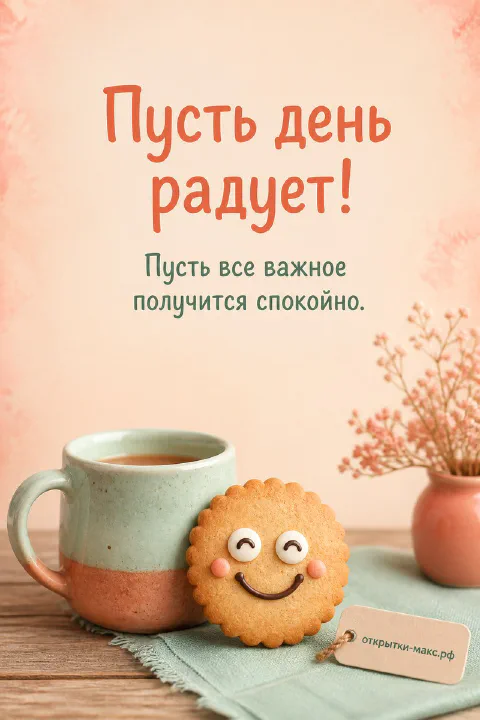 Светлый городской день, букет на столе и чистая карточка