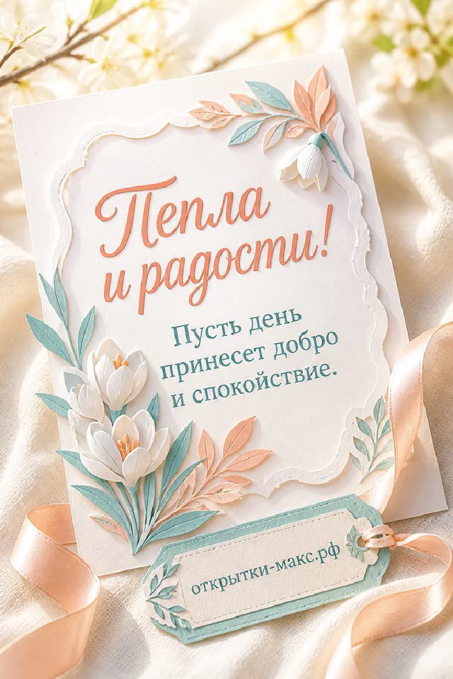 Розовые цветы сакуры на светлой кружевной ткани с каплями воды в солнечный день — вариант 4