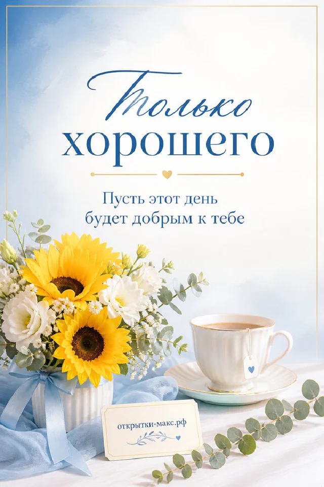 Белые розы в букете рядом с фарфоровой чашкой и маленькой открыткой на белом фоне — вариант 6