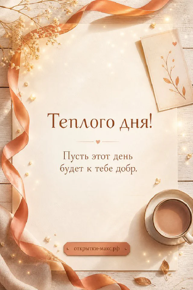 Открытка с розовыми тюльпанами и белым конвертом на атласной ткани, рядом ромашки и лаванда — вариант 3