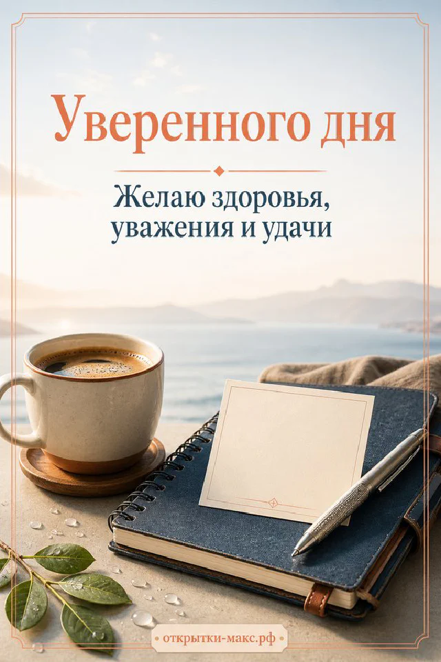 Открытка с золотым компасом и синим блокнотом на фоне старинной морской карты — вариант 2