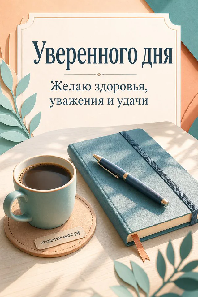 Открытка с золотым компасом и синим блокнотом на фоне старинной морской карты — вариант 5
