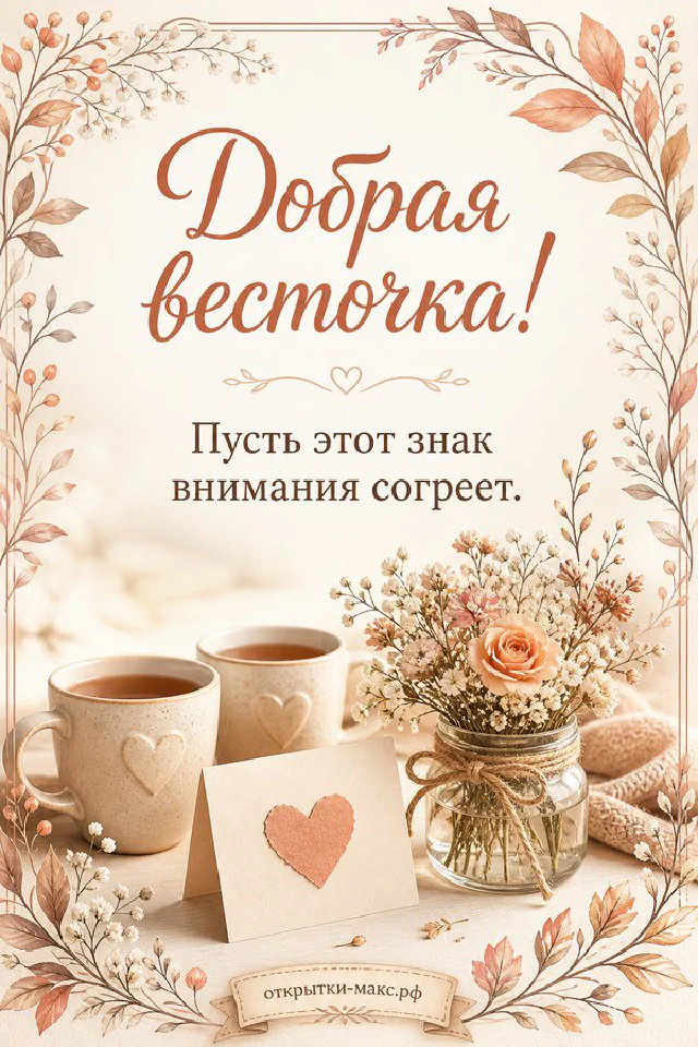 Кружка горячего кофе на вязаном пледе у заснеженного окна в окружении зимних ветвей с шишками — вариант 2