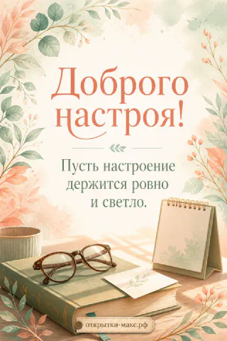Стопка книг с очками и перекидным блокнотом на столе среди зелёных и осенних листьев