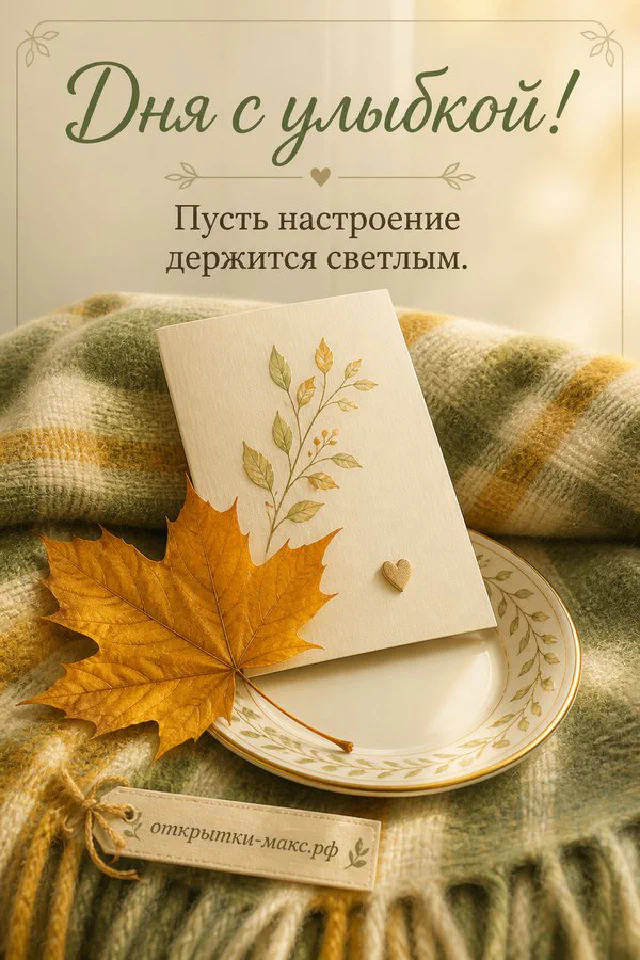 Нежная открытка настроения: венок из ветвей, розовый пион в вазе и письмо с сердечком — вариант 2