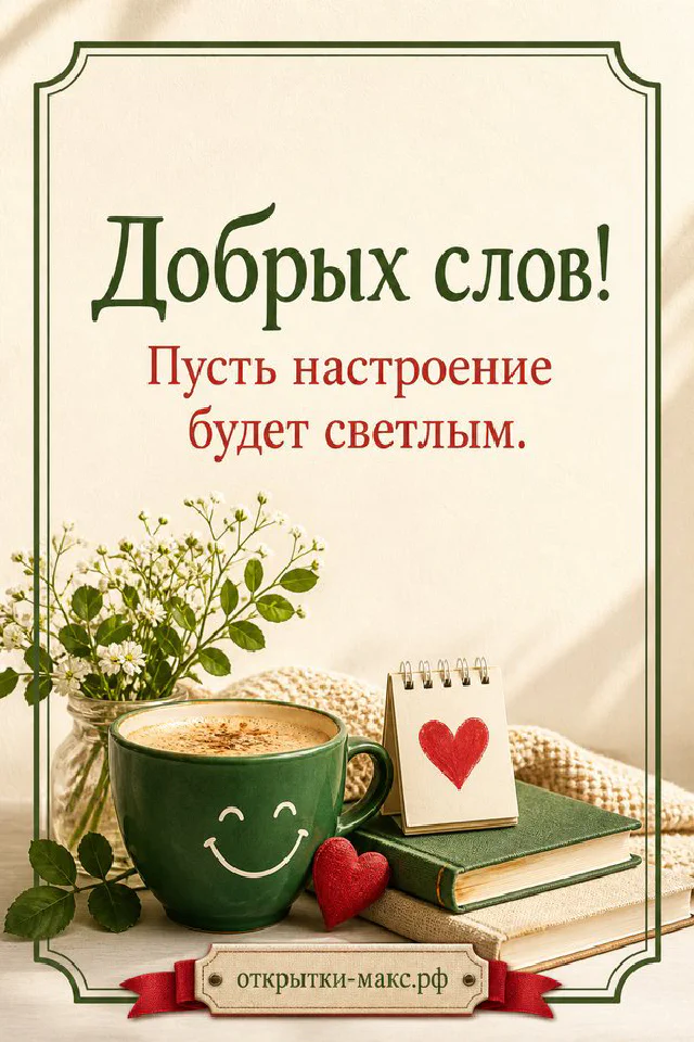 Зелёный конверт с восковой печатью-сердцем и бумажная открытка с ветками ягод падуба на белой льняной ткани — вариант 2