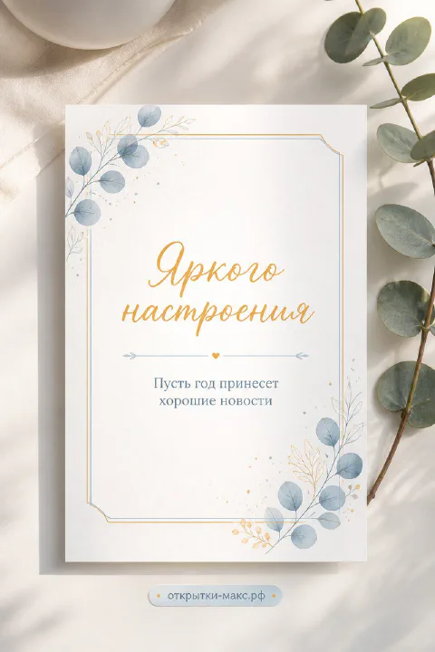 Открытая бумажная открытка с добрыми словами рядом с чашкой чая