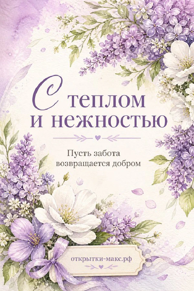 Розовые акварельные розы с подарком в крафтовой бумаге и чашкой кофе на кремовом фоне — вариант 6