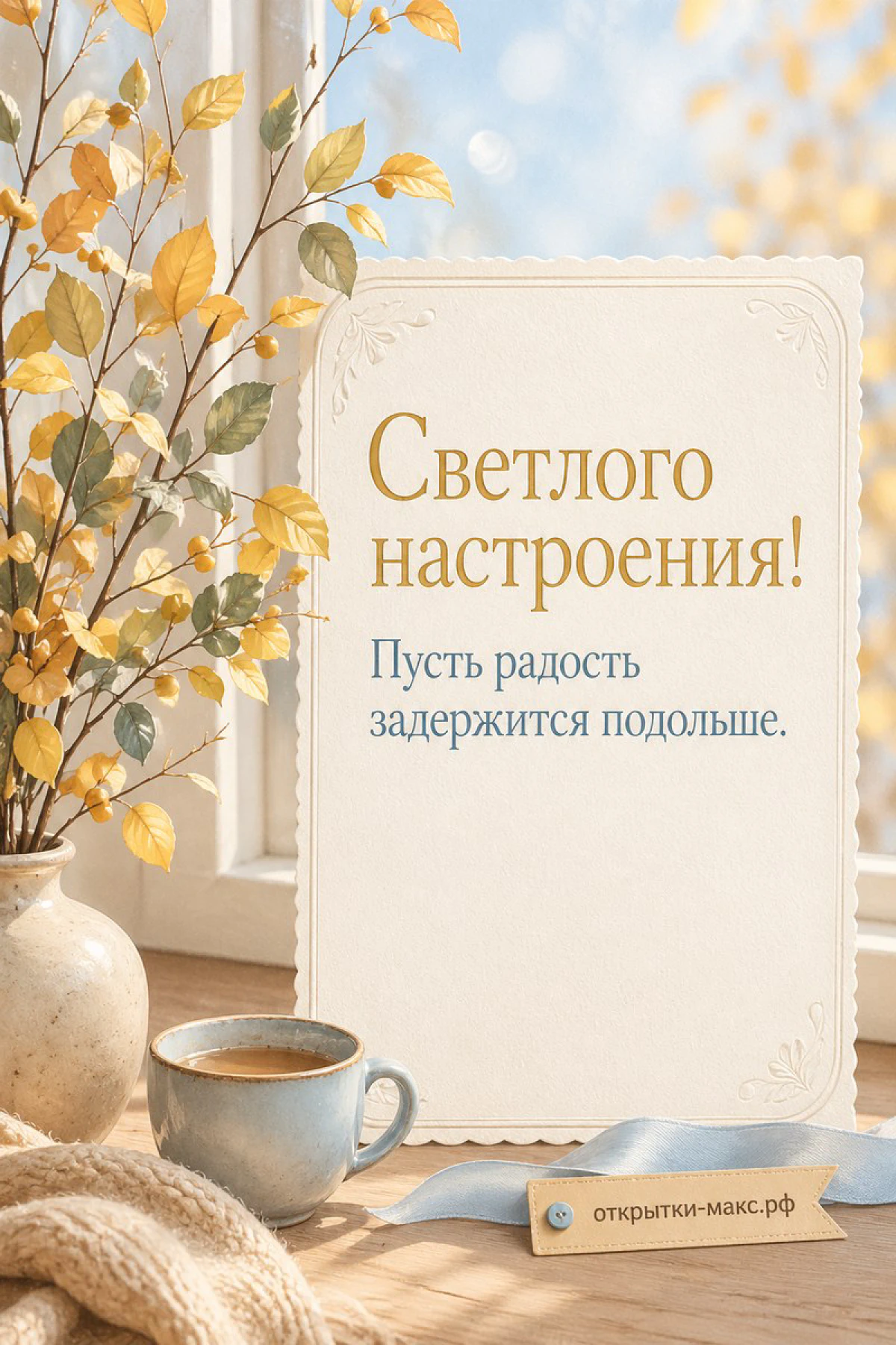 Солнечные блики, цветная лента и чистое поле для текста
