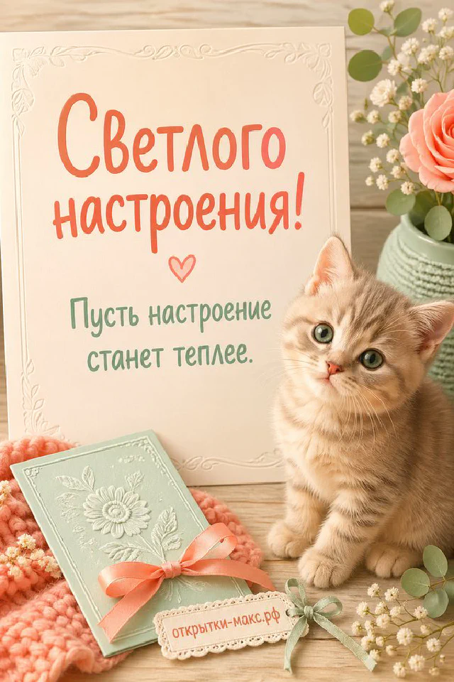 Открытка со светлым венком на терракотовой тарелке рядом с белыми и фиолетовыми крокусами — вариант 4
