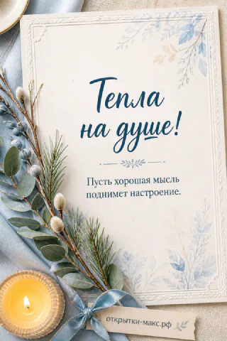 Теплый столик, ягоды, цветок и открытка для настроения