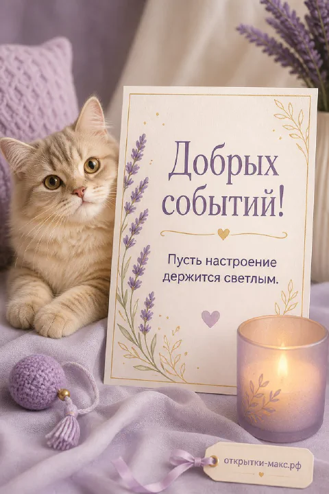 Теплый столик, ягоды, цветок и открытка для настроения