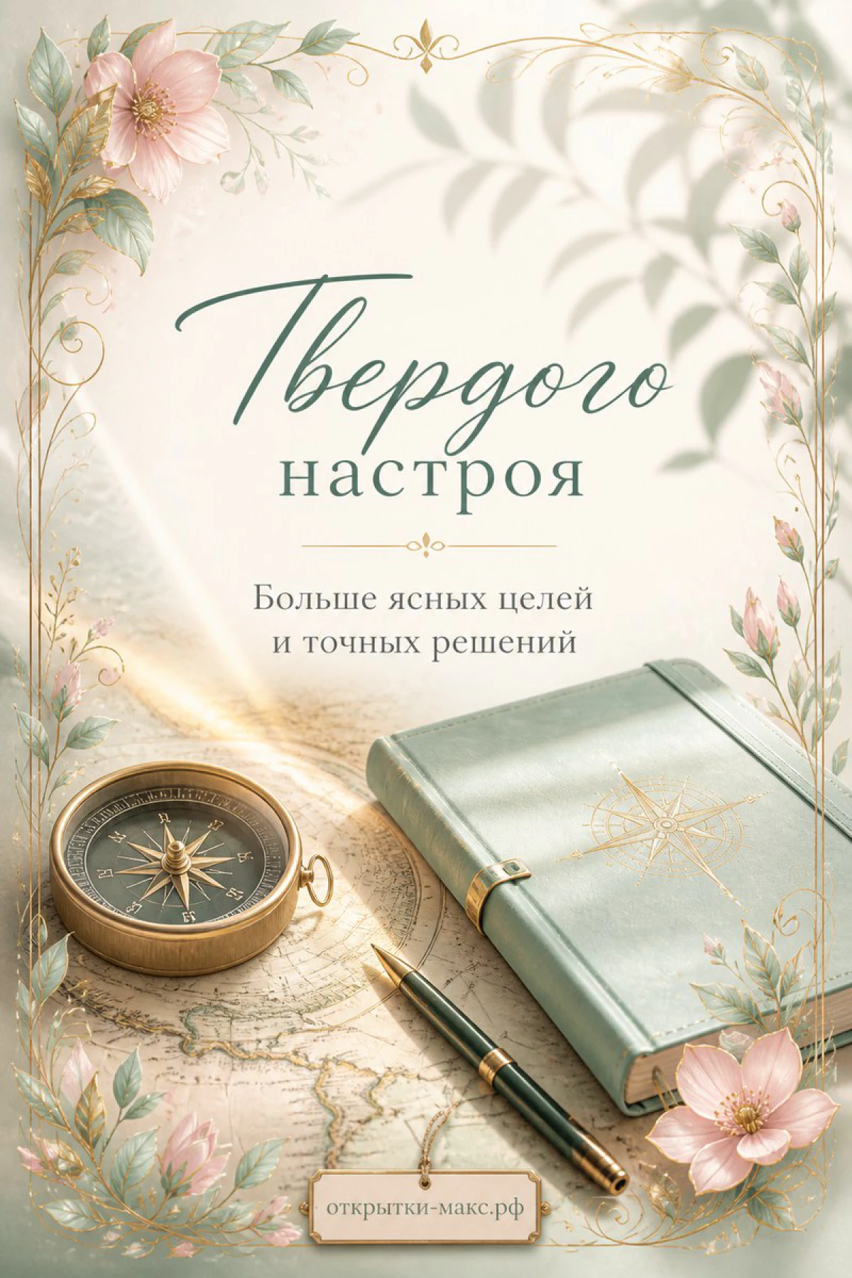 Теплый столик, ягоды, цветок и открытка для настроения
