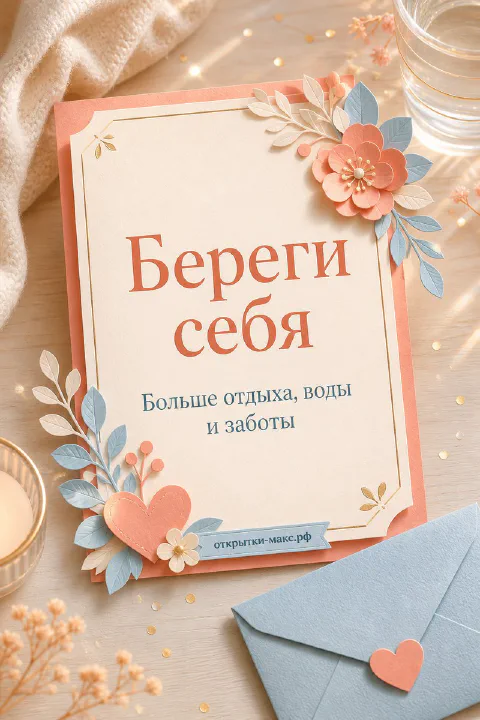 Теплый столик, ягоды, цветок и открытка для настроения