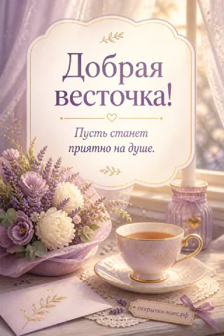 Воздушная композиция с доброй улыбкой на бумажной карточке