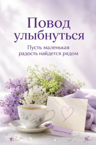 Забавная чашка с улыбкой, печенье и аккуратная открытка