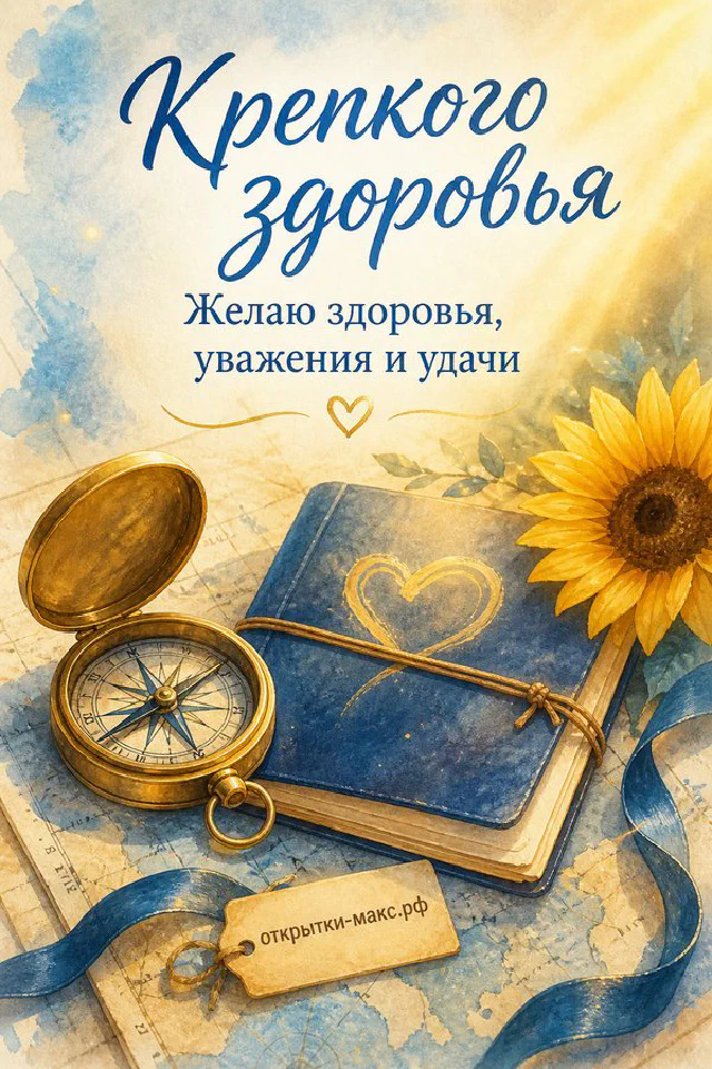Золотой компас рядом с голубой книгой в золотой ленте и бумажными оригами на светло-голубом фоне — вариант 8